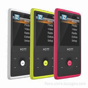 1.8-inch MP4 Player with Built-in Rechargeable Li-polymer Battery, Polished Aluminum Housing
